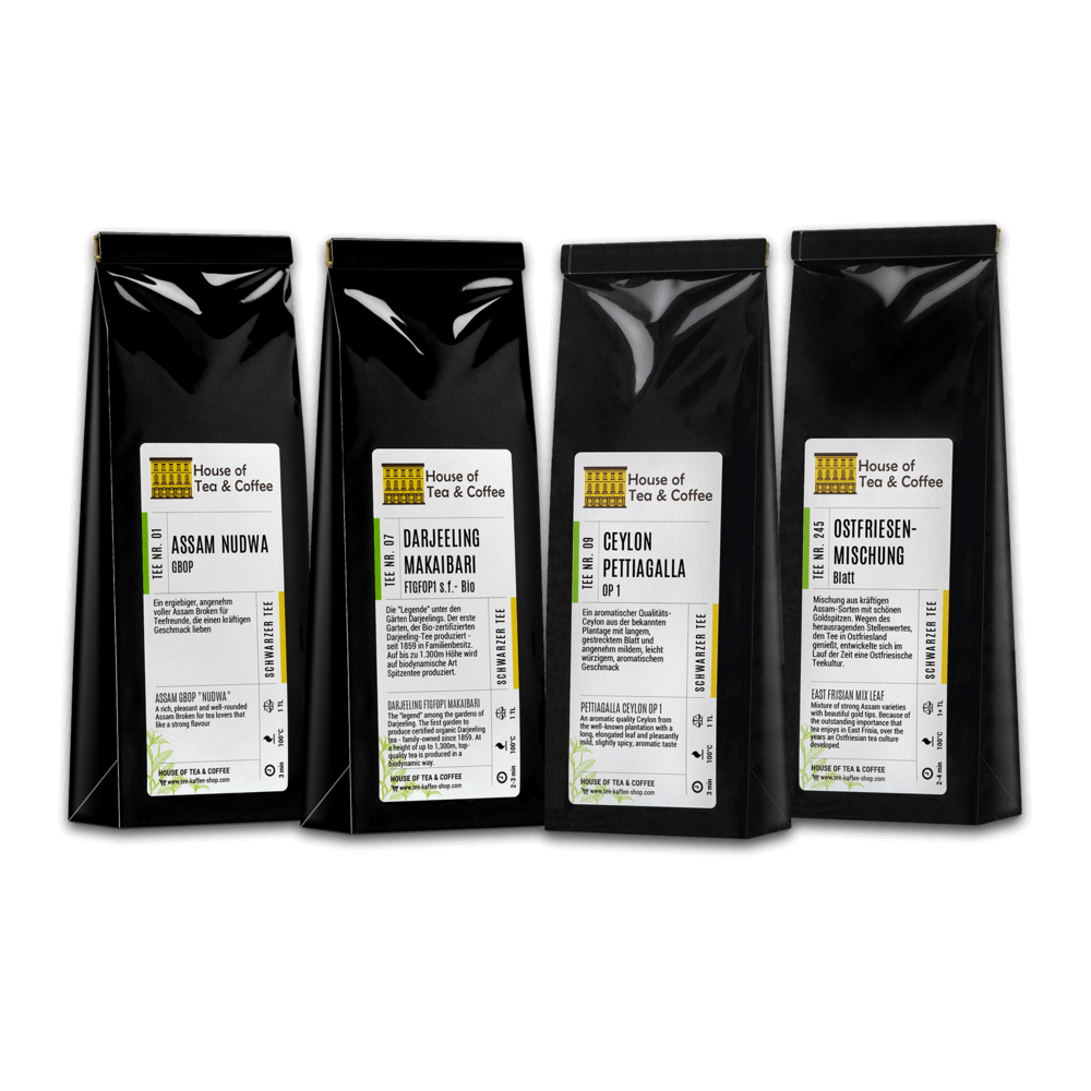 Schwarztee Probierpaket - Assam, Darjeeling, Ceylon