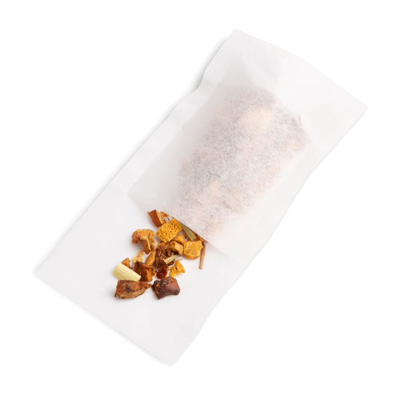 Teefilter mit langer Lasche