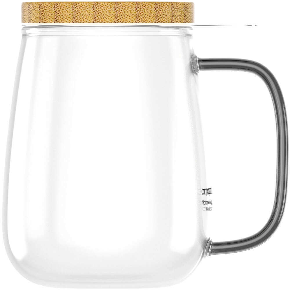 Teeglas XXL mit Sieb und Deckel