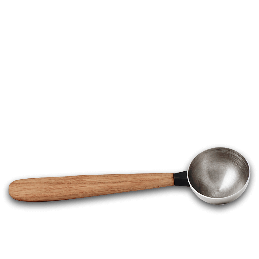 Teelöffel aus Edelstahl mit Holzgriff