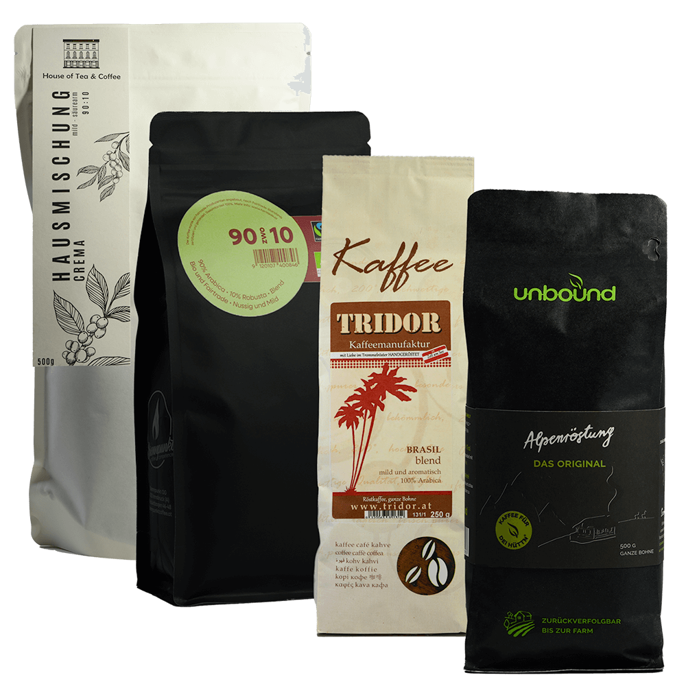 Kaffee Probierpaket für Vollautomaten ganze Bohne
